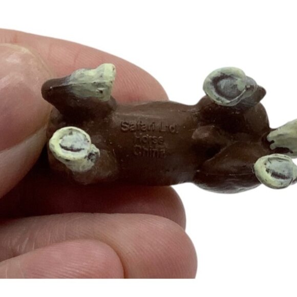 Vtg Safari Clydesdale Haflinger Miniature Brown Horses Set Of 4 - Picture 12 of 12